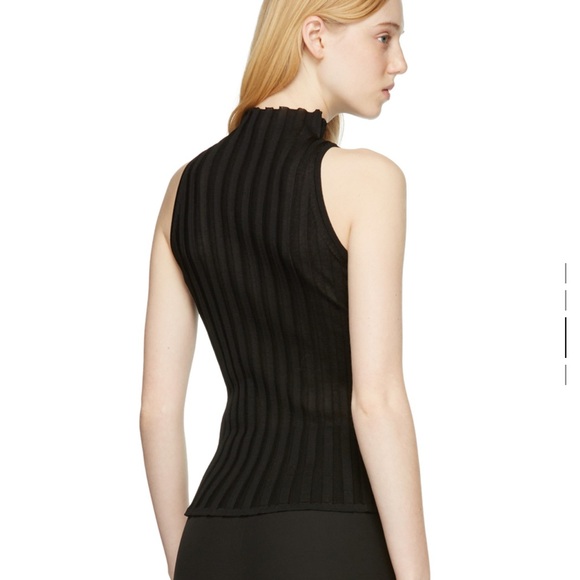 LVIR black Rayon pleated Tank Top size S - Picture 4 of 9